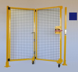 2x2 Mesh Left Hand Bi-Fold In Gate with Blue Weld Screen