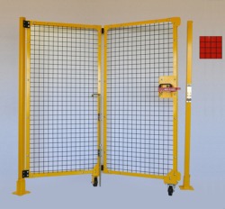 2x2 Mesh Left Hand Bi-Fold In Gate with Red Weld Screen