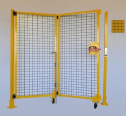 2x2 Mesh Left Hand Bi-Fold In Gate with Yellow Weld Screen