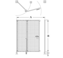 2x2 Mesh Left Hand Bi-Fold In Gate Dimensions