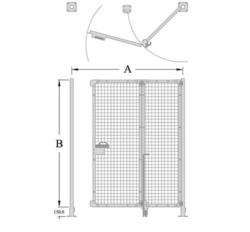 2x2 Mesh Right Hand Bi-Fold In Gate Dimensions